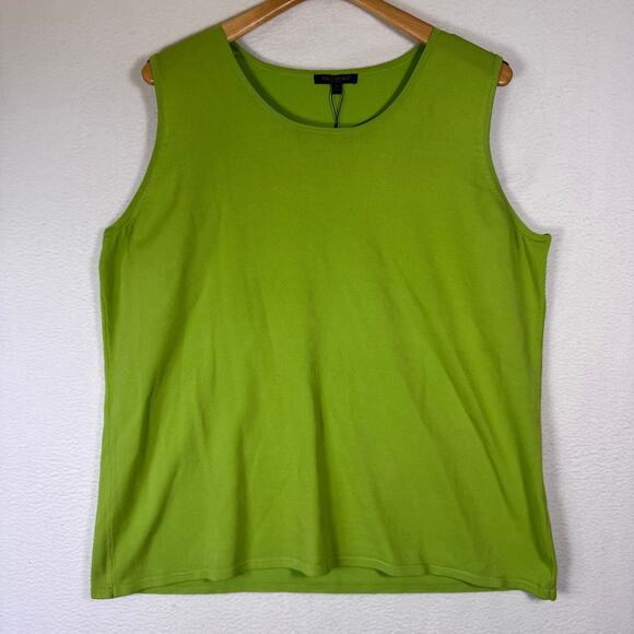 FOR CYNTHIA Women Rayon Blend Tank Top Boxy Minimalist Summer Plus Size 3X NWT - Picture 1 of 5